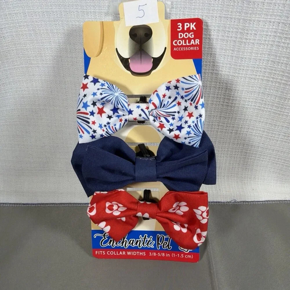 ENCHANTE PET 3 PACK DOG COLLAR ACCESSORIES